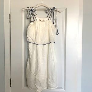 White tie strap dress